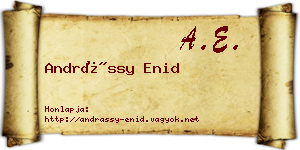 Andrássy Enid névjegykártya